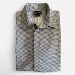 Daniel Cremieux Blue and White Casual Button Down Shirt Size XXL